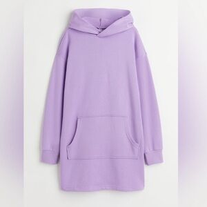 H&M Hooded Sweatshirt Dress in purple size S